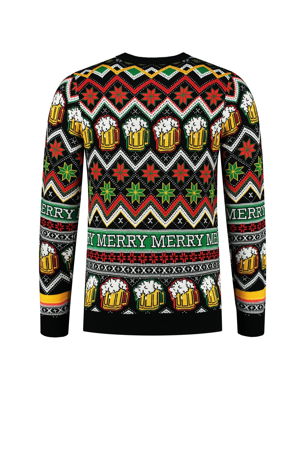 Kersttrui Santa Cheers zwart afbeelding